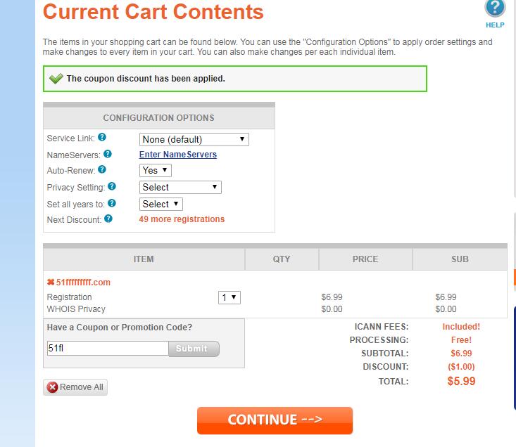 购买国外免备案域名官网优惠，加送1美元优惠券，折上折 - 1号优惠分享网 · 51福利网